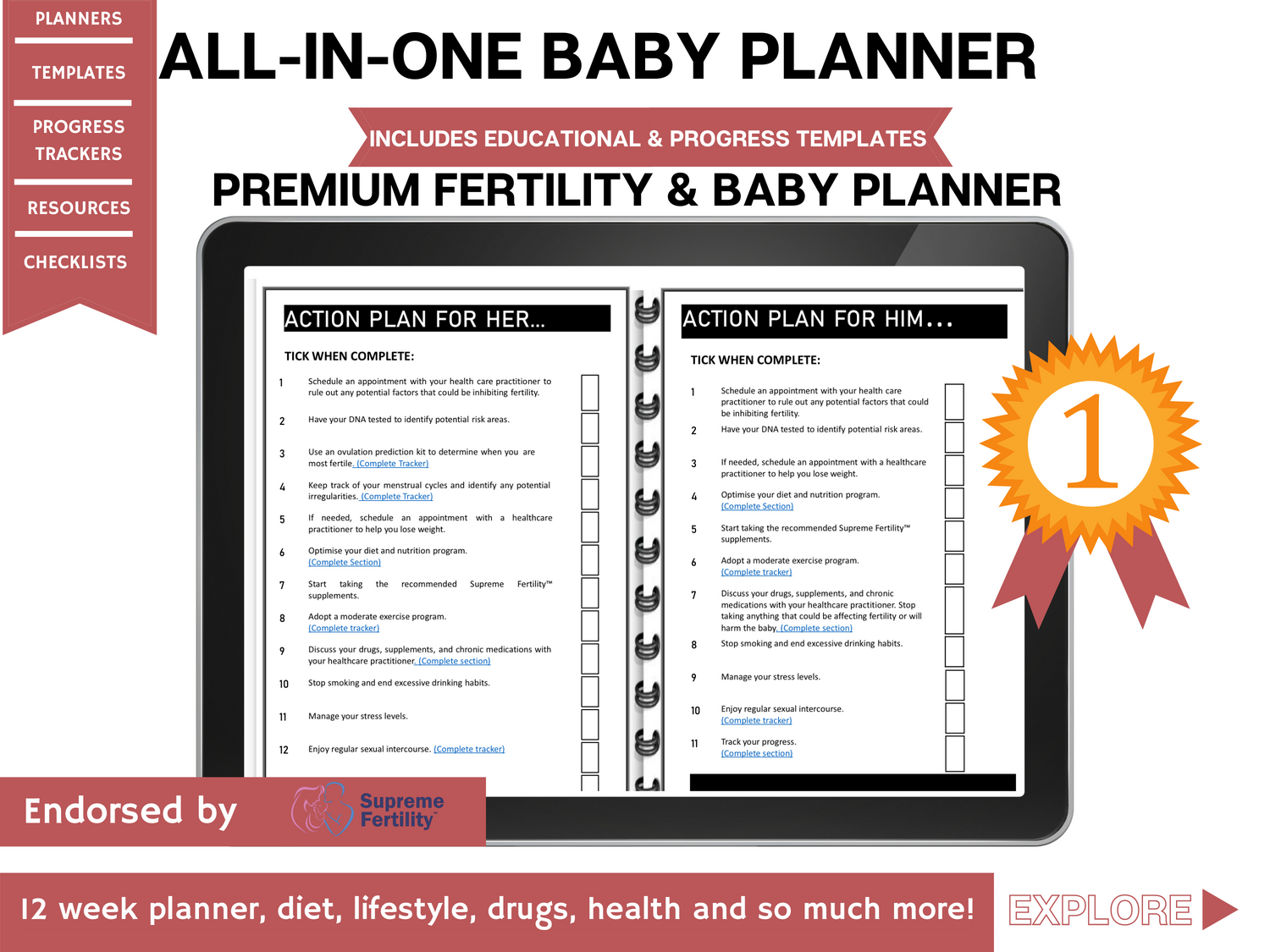 Supreme Fertility Baby Planner - Fertility Products